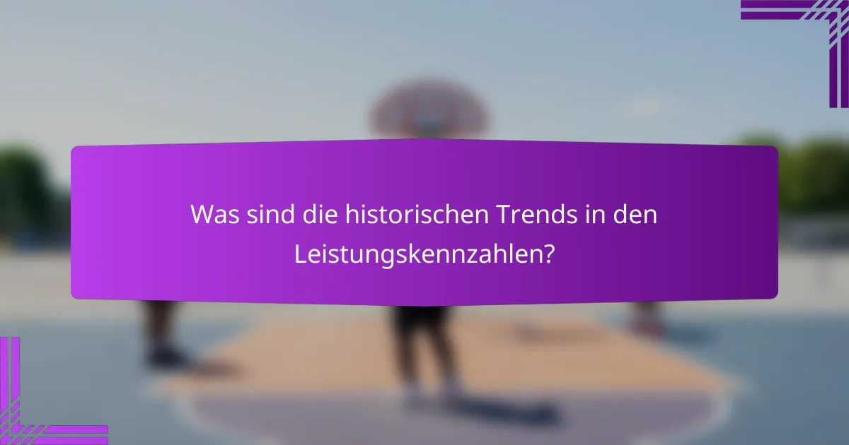 Was sind die historischen Trends in den Leistungskennzahlen?